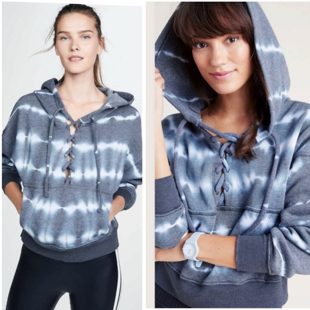 Free People Movement Tie-Dye Lace-Up Hoodie Sweatshirt Medium